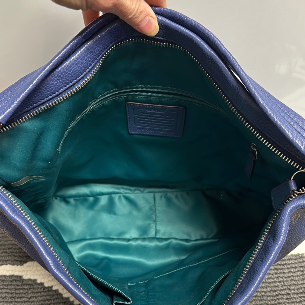 Coach Blue Leather Shoulder Bag - Picture 5 of 7